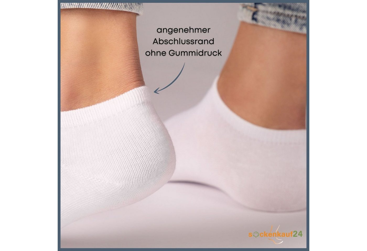 sockenkauf24 Sneakersocken 10, 20, 30 Paar Sneaker Socken Damen & Herren Schwarz Weiß Grau (5xSchwarz, 5xWeiß, 10-Paar, 35-38) Baumwolle - 16900 WP – Bild 4 von 5