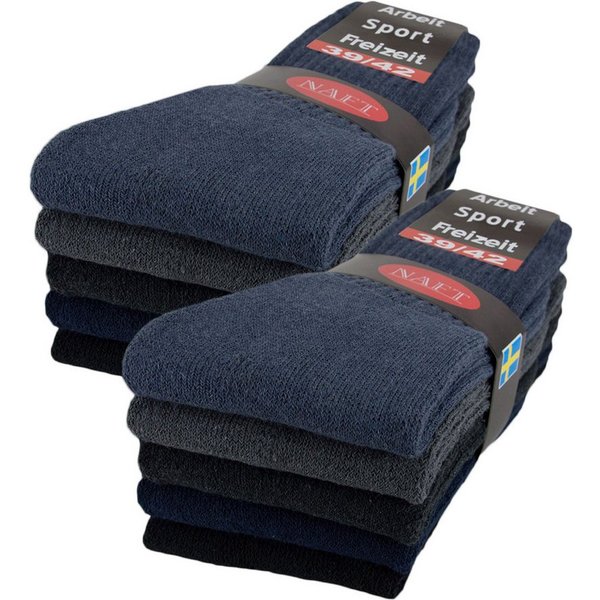 sockenkauf24 Tennissocken 10, 20, 30 Paar Sportsocken Arbeitssocken Herren & Damen (Gemischt, 10-Paar, 43-46) Socken Baumwolle 10100
