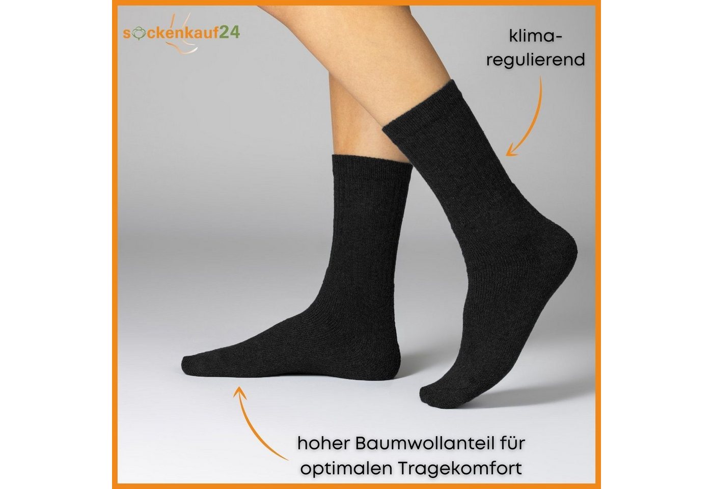 sockenkauf24 Tennissocken 10, 20, 30 Paar Sportsocken Arbeitssocken Herren & Damen (Gemischt, 10-Paar, 43-46) Socken Baumwolle 10100 – Bild 2 von 5