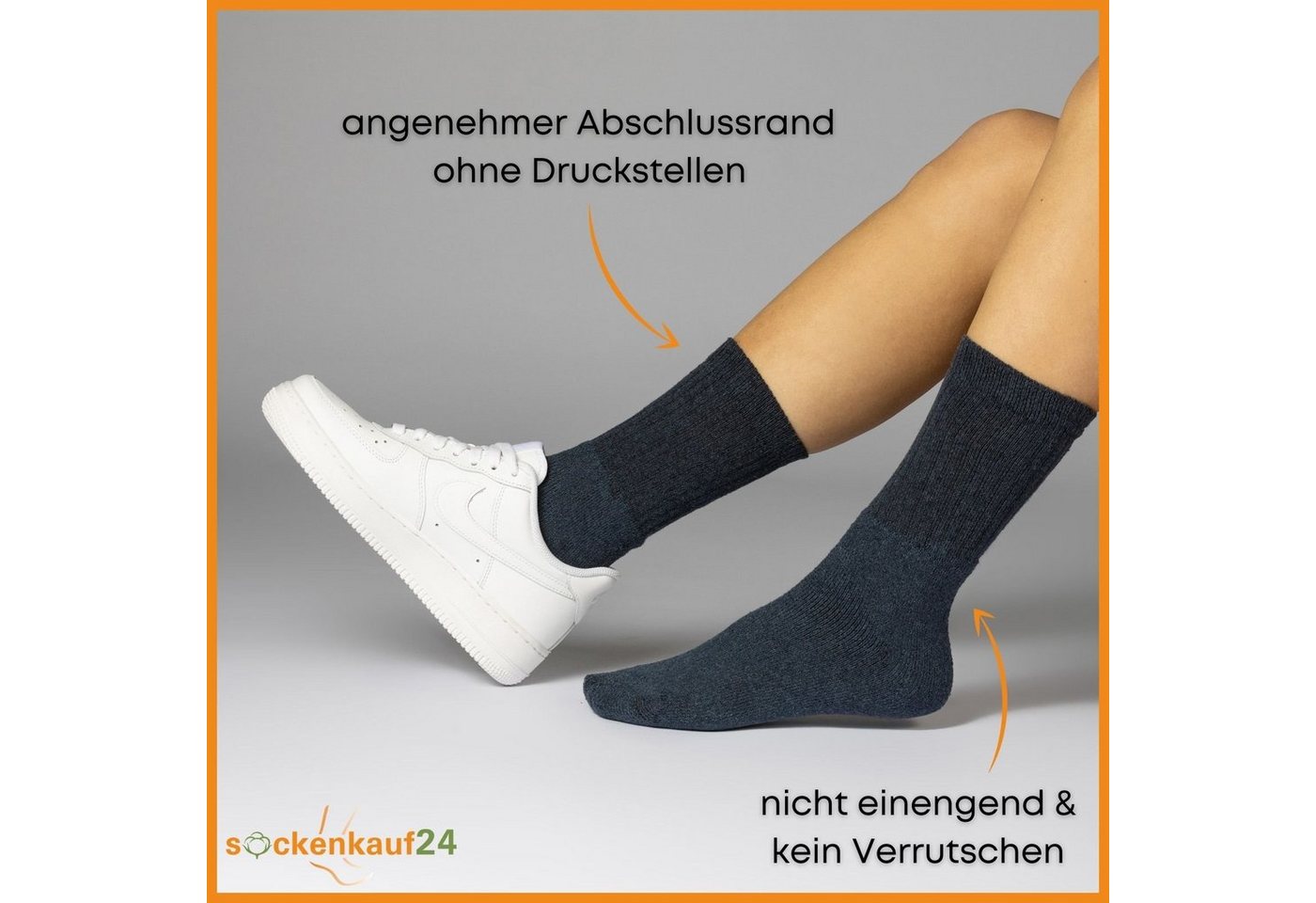 sockenkauf24 Tennissocken 10, 20, 30 Paar Sportsocken Arbeitssocken Herren & Damen (Gemischt, 10-Paar, 43-46) Socken Baumwolle 10100 – Bild 4 von 5