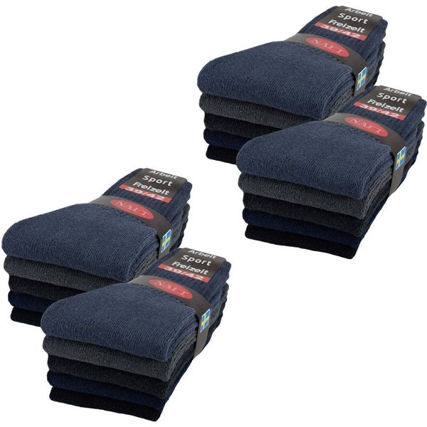 sockenkauf24 Tennissocken 10, 20, 30 Paar Sportsocken Arbeitssocken Herren & Damen (Gemischt, 20-Paar, 47-50) Socken Baumwolle 10100