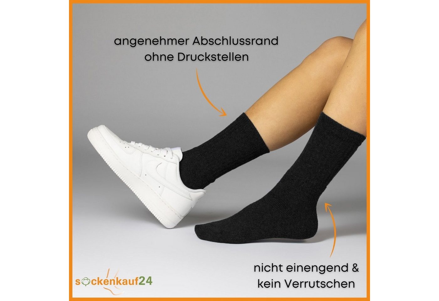 sockenkauf24 Tennissocken 10, 20, 30 Paar Sportsocken Arbeitssocken Herren & Damen (Schwarz, 20-Paar, 35-38) Socken Baumwolle 10100 – Bild 4 von 5