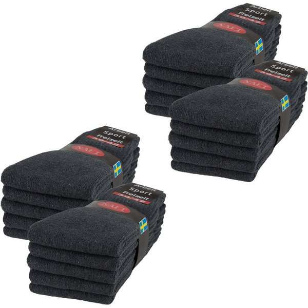 sockenkauf24 Tennissocken 10, 20, 30 Paar Sportsocken Arbeitssocken Herren & Damen (Anthazit, 20-Paar, 43-46) Socken Baumwolle 10100