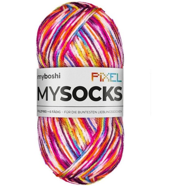 myboshi Sockenwolle myboshi mysocks Pixel, 75% Schurwolle, 25% Polyamid Häkelwolle