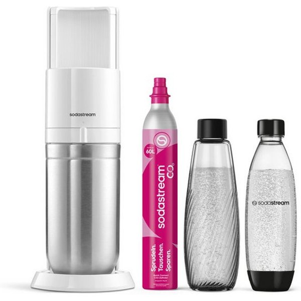 SodaStream Wassersprudler DUO Wassersprudler, Standard Pack, (Set, 4-tlg), Glas- und Kunststoffflaschen nutzbar, 2 Flaschen inklusive