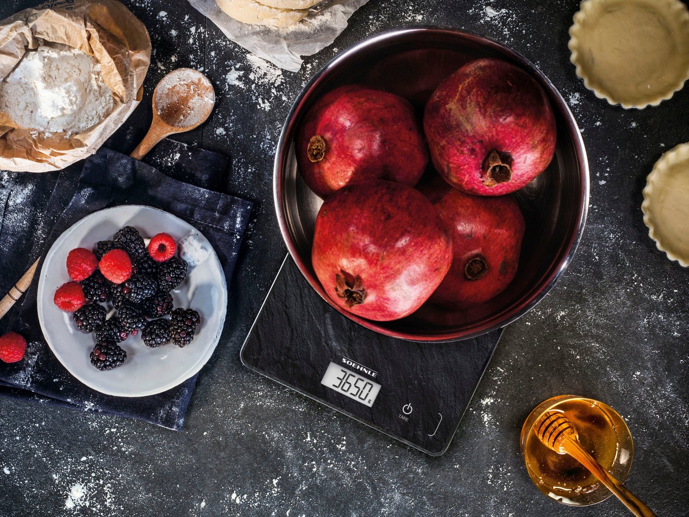 Soehnle Küchenwaage Page Compact 300 Slate, Tragkraft 5 kg, 1 g genaue Teilung – Bild 5 von 5