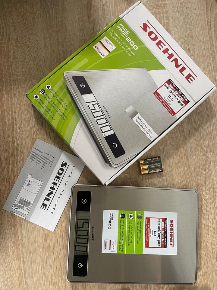 Soehnle Küchenwaage Page Profi 200 silver, bis 15kg, LCD-Anzeige – Bild 2 von 2