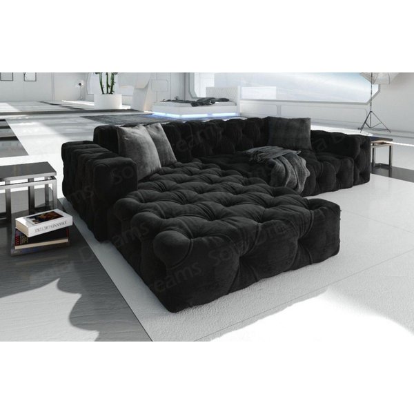Sofa Dreams Ecksofa Polster Design Sofa Samtstoff Menorca L Form kurz Stoffsofa, Loungesofa