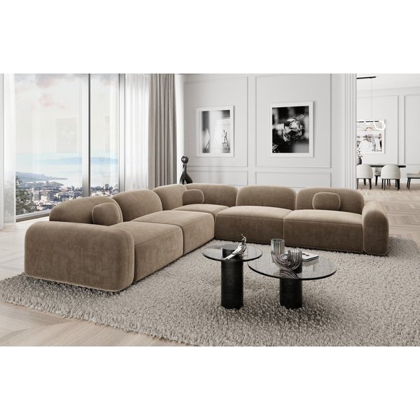 Sofa Dreams Ecksofa Stoff Eckcouch Polstersofa Luxus Eck Couch Barcelona L Form, Loungesofa