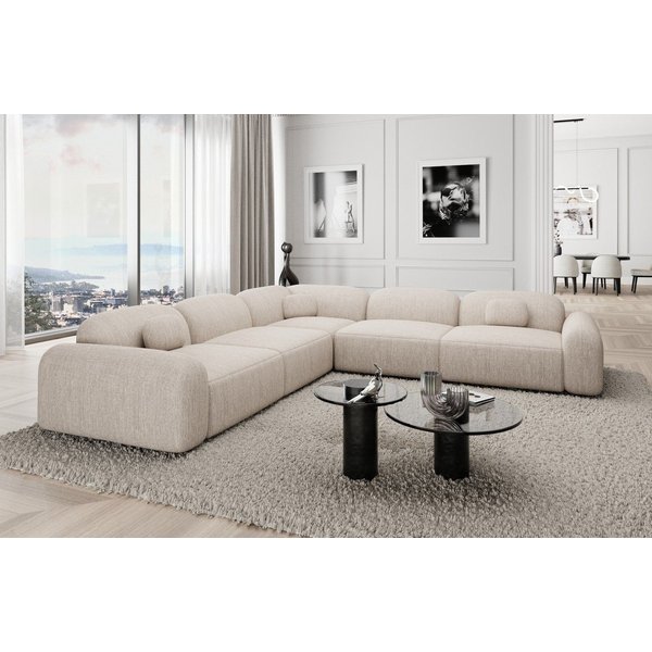 Sofa Dreams Ecksofa Stoff Eckcouch Polstersofa Luxus Eck Couch Barcelona L Form, Loungesofa