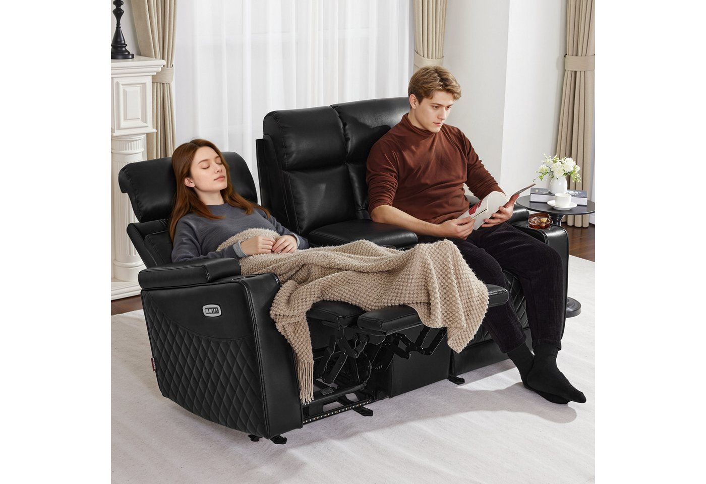 MCombo Sofa M MCombo 1-Sitzer/2-Sitzer/3-Sitzer Sofa, mit verstellbaren Kopfstützen,mit Herz-Waage-Position – Bild 2 von 5