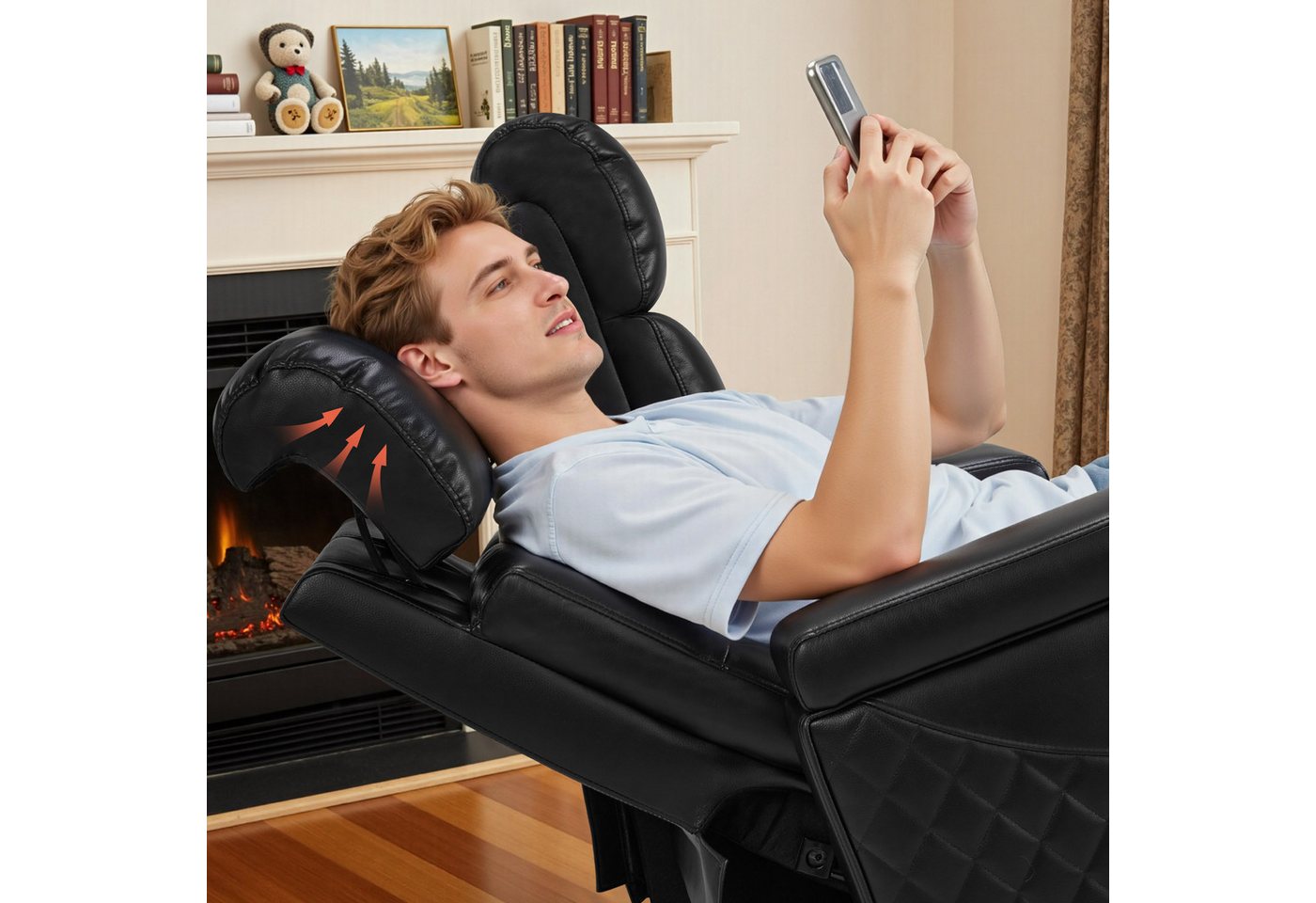MCombo Sofa M MCombo 1-Sitzer/2-Sitzer/3-Sitzer Sofa, mit verstellbaren Kopfstützen,mit Herz-Waage-Position – Bild 5 von 5
