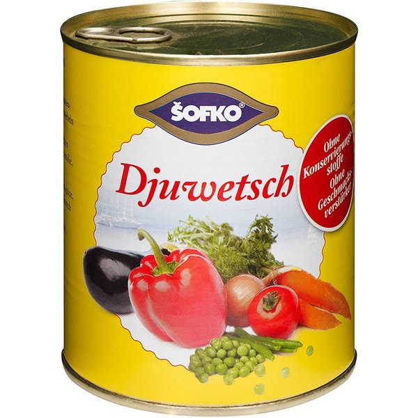 SOFKO Gemüsekonserve, Sofko Djuwetsch Mischgemüse in Stücke gedünstet typisch Balkan 800ml