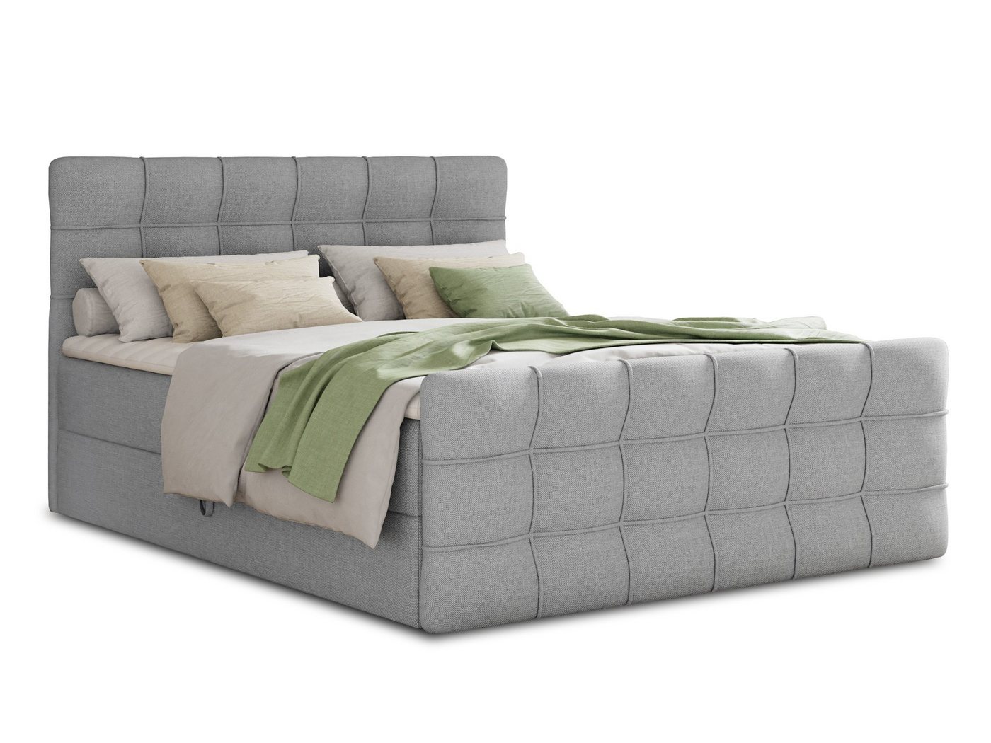 Sofnet Boxbett Best Lux (mit zwei Bettkästen, Bonell-Matratze und Topper), Doppelbett, Polsterbett mit Kopfteil und Fußteil, Boxspringbett – Bild 2 von 5