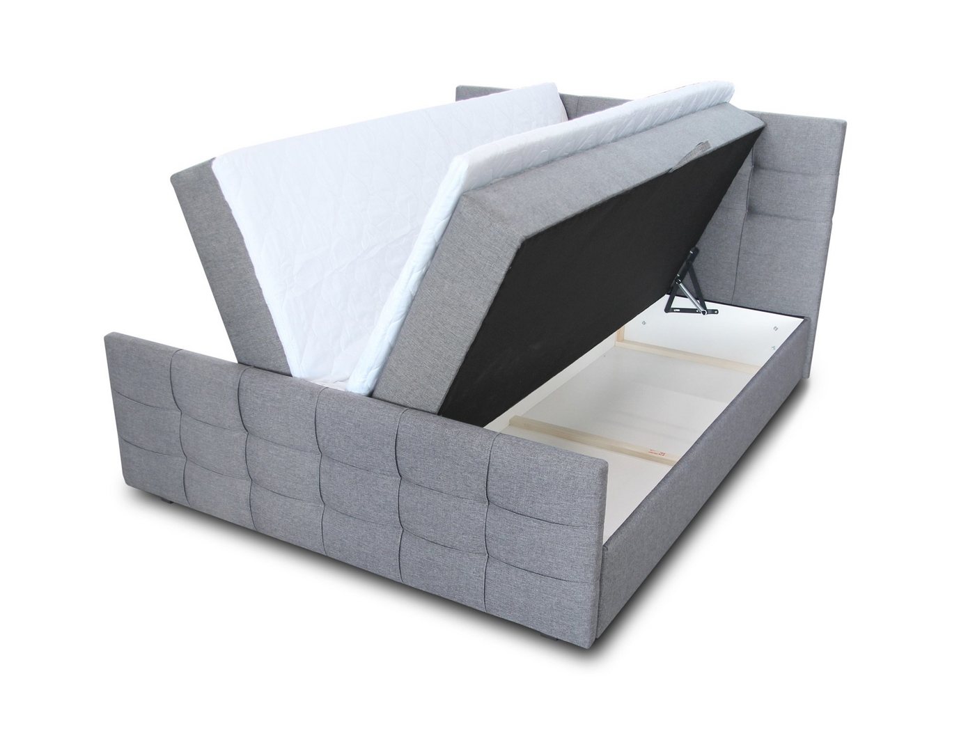 Sofnet Boxbett Best Lux (mit zwei Bettkästen, Bonell-Matratze und Topper), Doppelbett, Polsterbett mit Kopfteil und Fußteil, Boxspringbett – Bild 3 von 5