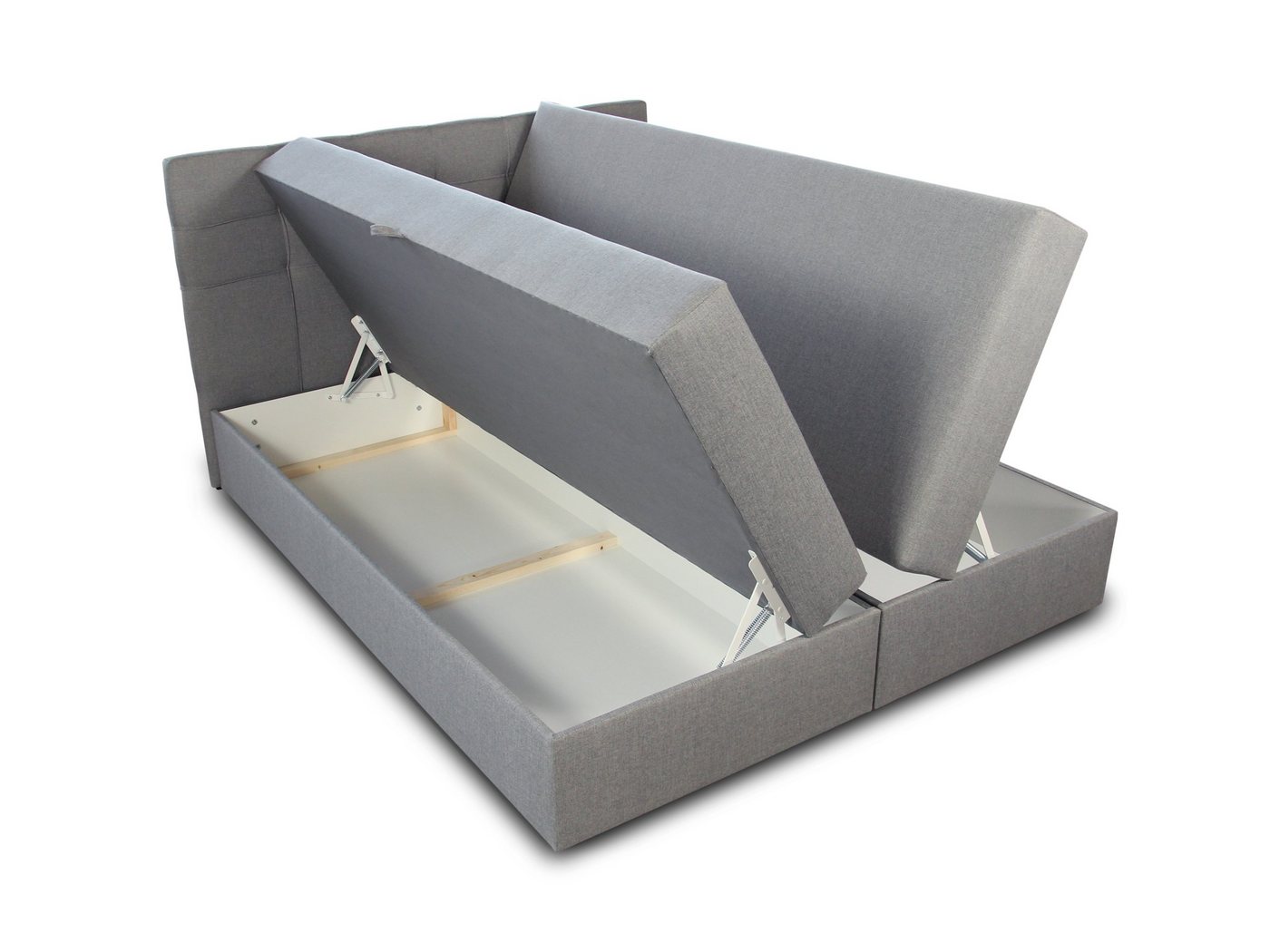 Sofnet Boxbett Best (mit zwei Bettkästen, Bonell-Matratze und Topper), Doppelbett, Polsterbett mit Kopfteil, Boxspringbett – Bild 3 von 5