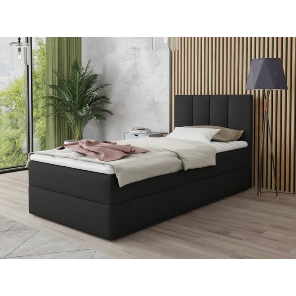 Sofnet Boxbett Star Mini (mit Bettkasten, Bonell-Matratze und Topper), Einzelbett, Polsterbett mit Kopfteil, Boxspringbett, Kinderbett