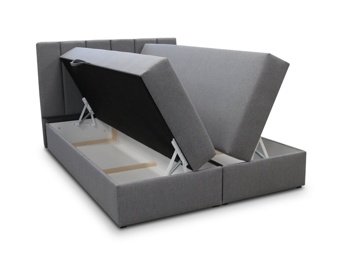 Sofnet Boxbett Star (mit zwei Bettkästen, Bonell-Matratze und Topper), Doppelbett, Polsterbett mit Kopfteil, Boxspringbett – Bild 3 von 5
