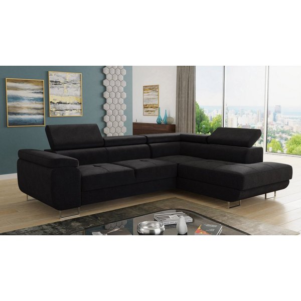 Sofnet Ecksofa Caris, mit Schlaffunktion und Bettkasten, Wohnlandschaft mit einstellbare Kopfstützen, Schlafsofa