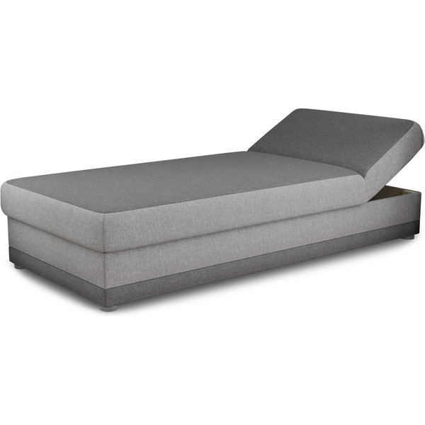 Sofnet Polsterbett Andre (mit Bettkasten und Bonell-Matratze), Einzelbett, Kinderbett, Schlafsofa - Regulierbarer Rückenlehne