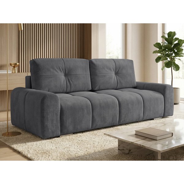 Sofnet Schlafsofa Fluffy, mit Schlaffunktion und Bettkasten, Bonellfederkern, Chenille-Bezug, große Schlaffläche 195x145 cm