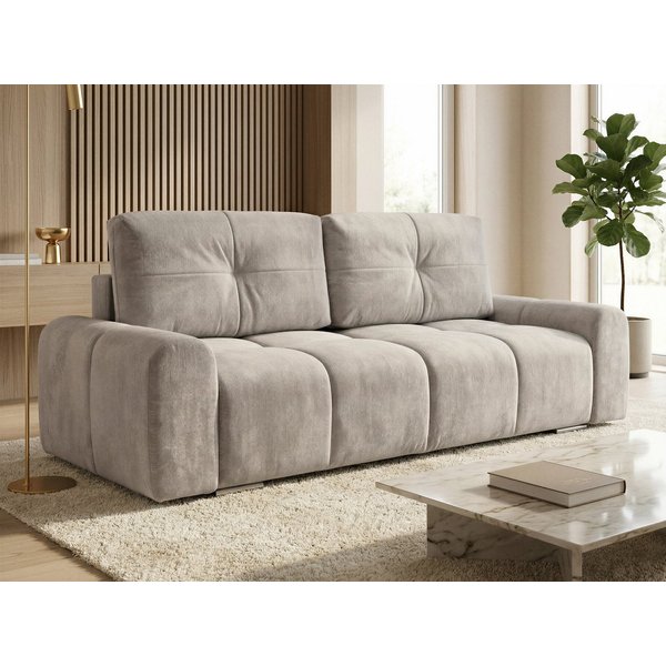 Sofnet Schlafsofa Fluffy, mit Schlaffunktion und Bettkasten, Bonellfederkern, Chenille-Bezug, große Schlaffläche 195x145 cm