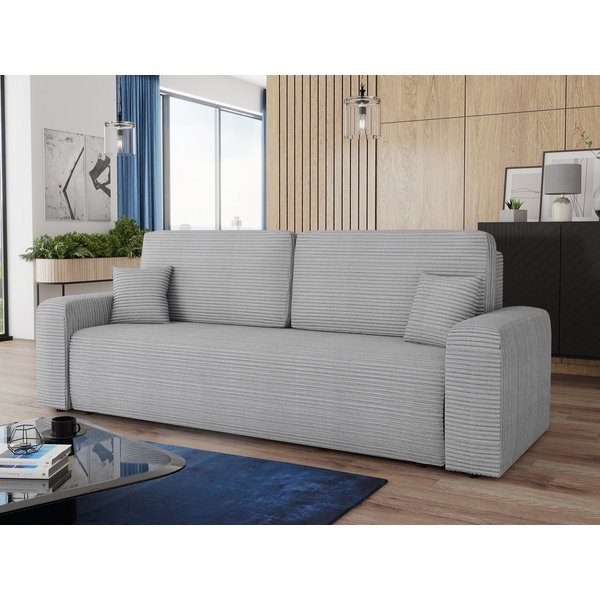 Sofnet Schlafsofa Spark, mit Schlaffunktion und Bettkasten, Bonellfederkern, Cordbezug, große Schlaffläche