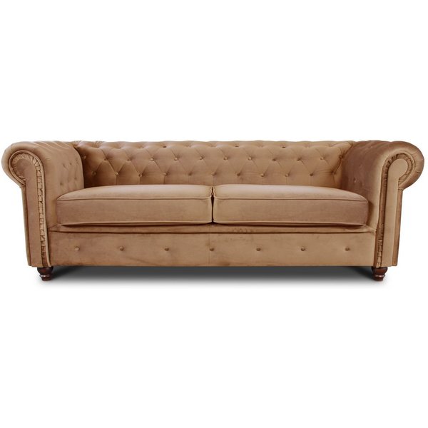 Sofnet Sofa Asti 3, Chesterfield Sofa 3-er, Sofagarnitur, Glamour Couch