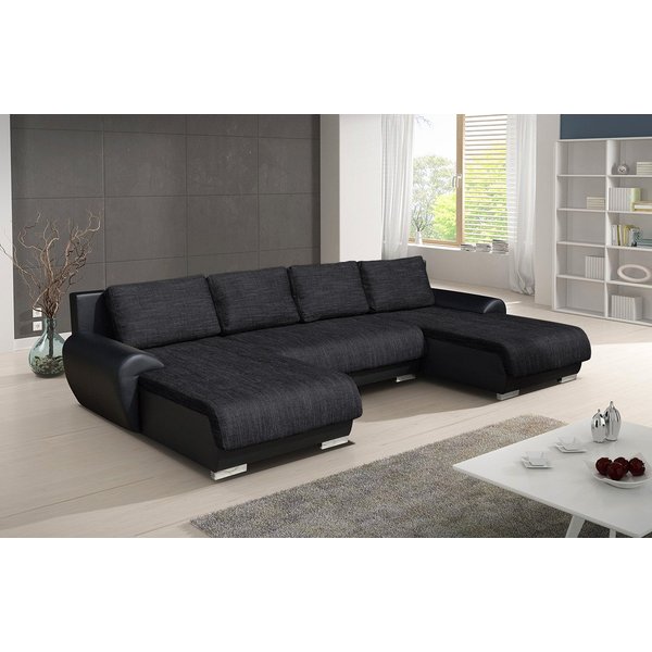 Sofnet Wohnlandschaft Otis, mit Schlaffunktion und Bettkasten, Ecksofa, U-Form Couch, Schlafsofa mit Bonell Federkern