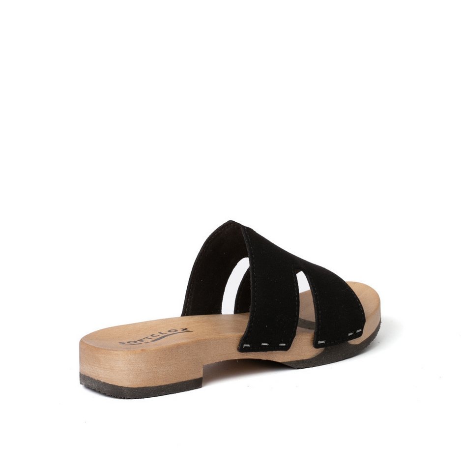Softclox BLIDA vegan Velourseffekt schwarz (hazelnut) Pantolette – Bild 4 von 5