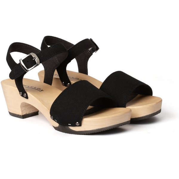 Softclox KADA vegan Velourseffekt schwarz (hazelnut) Sandalette