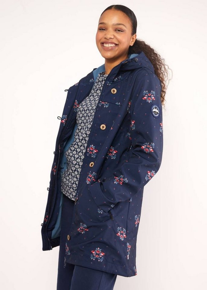 Blutsgeschwister Softshelljacke Blutsgeschwister Wild Weather Long Anorak Damen Jacke Softshell Mantel – Bild 3 von 4