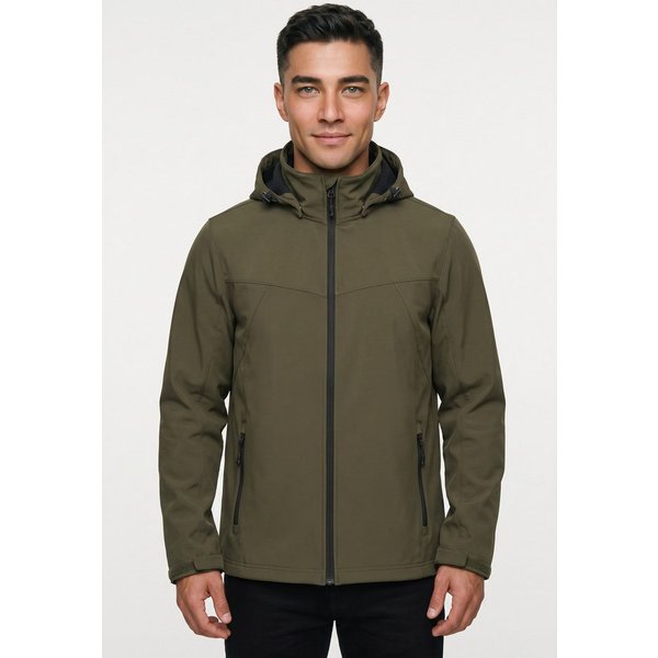 Icepeak Softshelljacke ICEPEAK BRIMFIELD mit abnehmbarer Kapuze, winddicht, wasserabweisend, atmungsaktiv