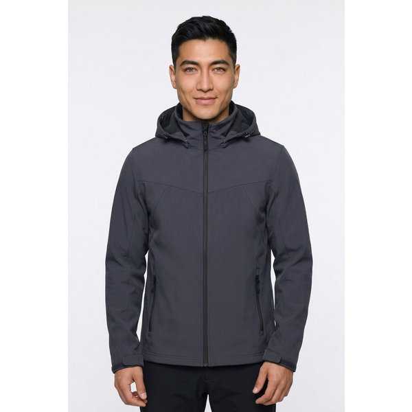 Icepeak Softshelljacke ICEPEAK BRIMFIELD mit abnehmbarer Kapuze, winddicht, wasserabweisend, atmungsaktiv