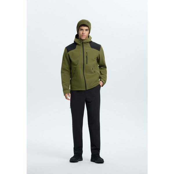 Icepeak Softshelljacke ICEPEAK BUXTON wasserabweisend, mit fester, zweifach verstellbarer Kapuze