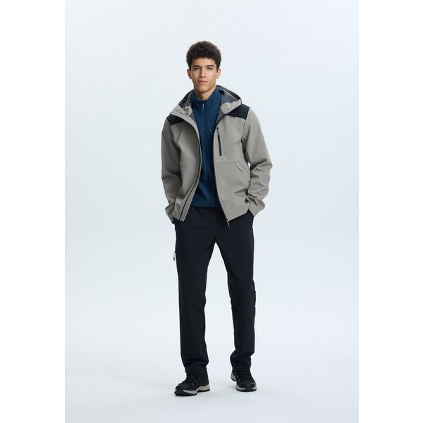 Icepeak Softshelljacke ICEPEAK BUXTON wasserabweisend, mit fester, zweifach verstellbarer Kapuze