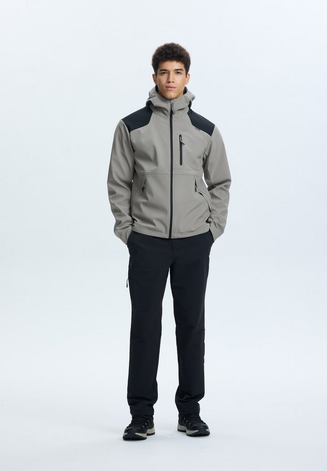 Icepeak Softshelljacke ICEPEAK BUXTON wasserabweisend, mit fester, zweifach verstellbarer Kapuze – Bild 2 von 5