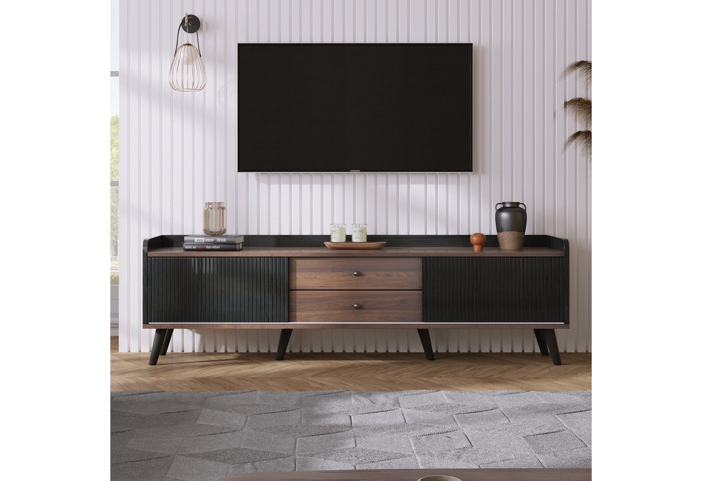 SOFTWEARY Lowboard Breite 160 cm, TV-Schrank, stehend – Bild 2 von 5
