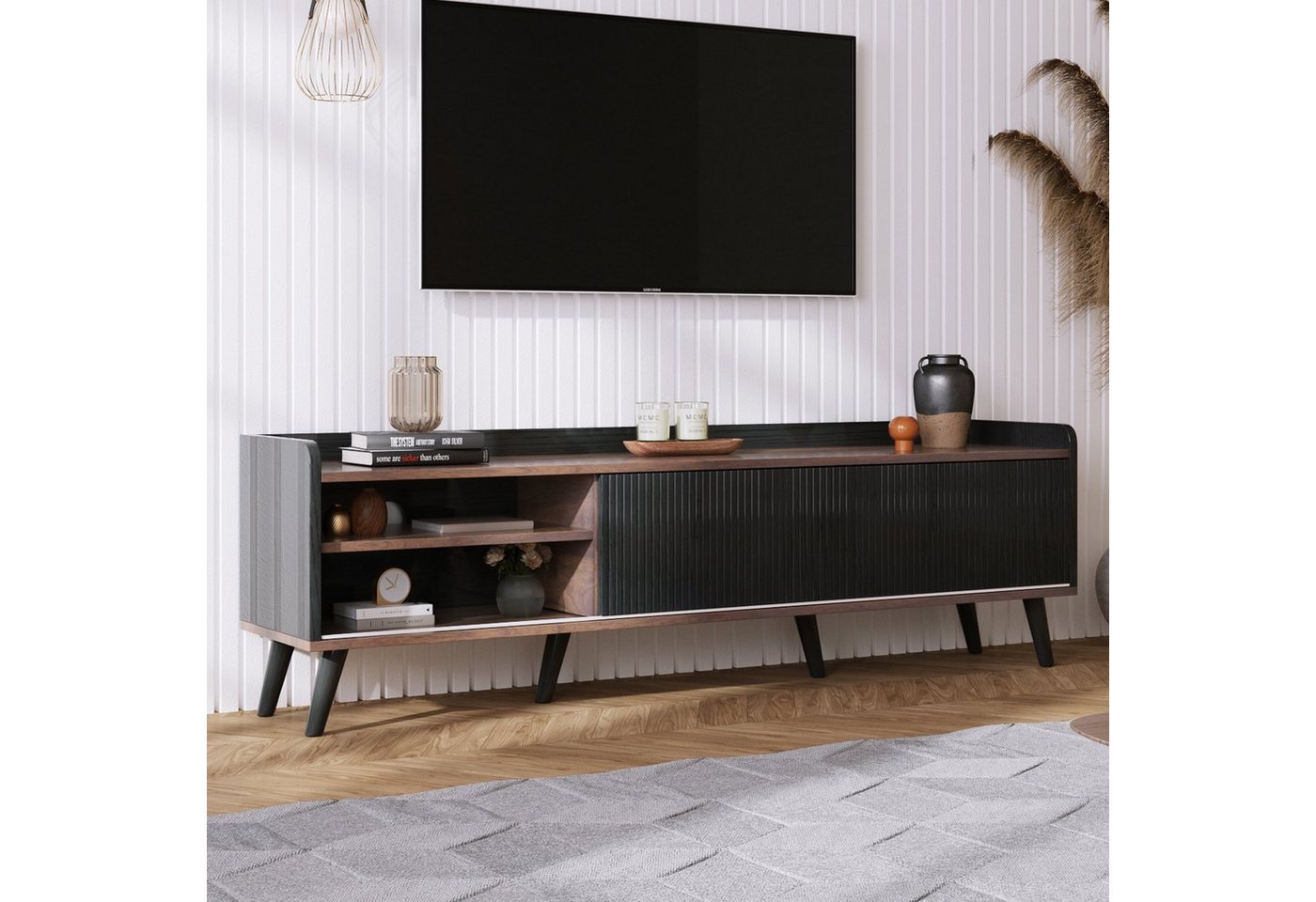 SOFTWEARY Lowboard Breite 160 cm, TV-Schrank, stehend – Bild 3 von 5