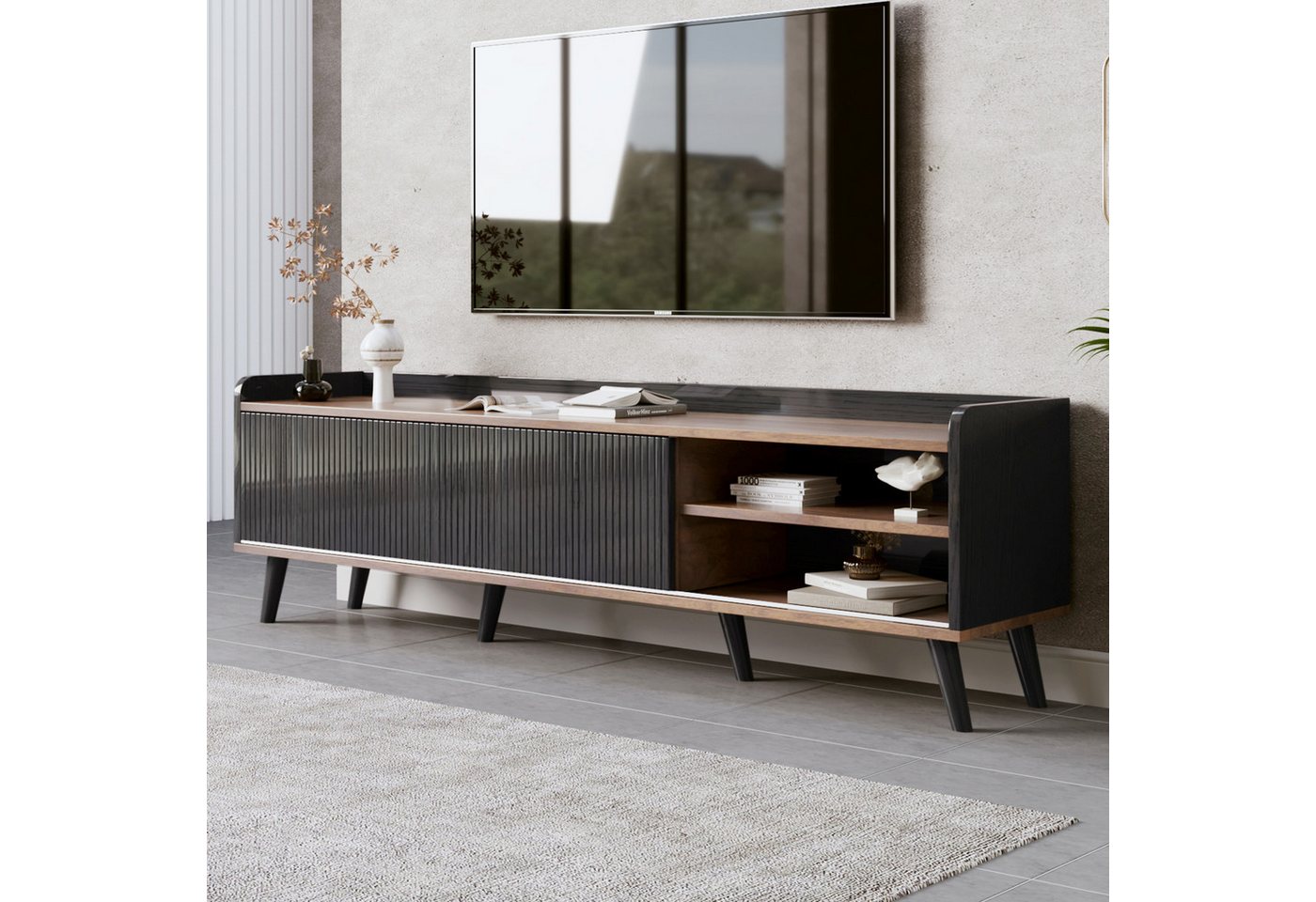 SOFTWEARY Lowboard Breite 160 cm, TV-Schrank, stehend – Bild 4 von 5