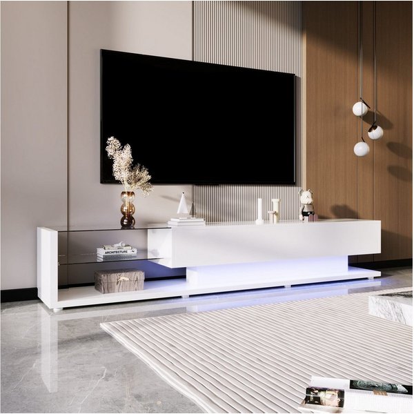 SOFTWEARY Lowboard Breite 170 cm, stehend, Modernes TV-Board, TV-Schrank
