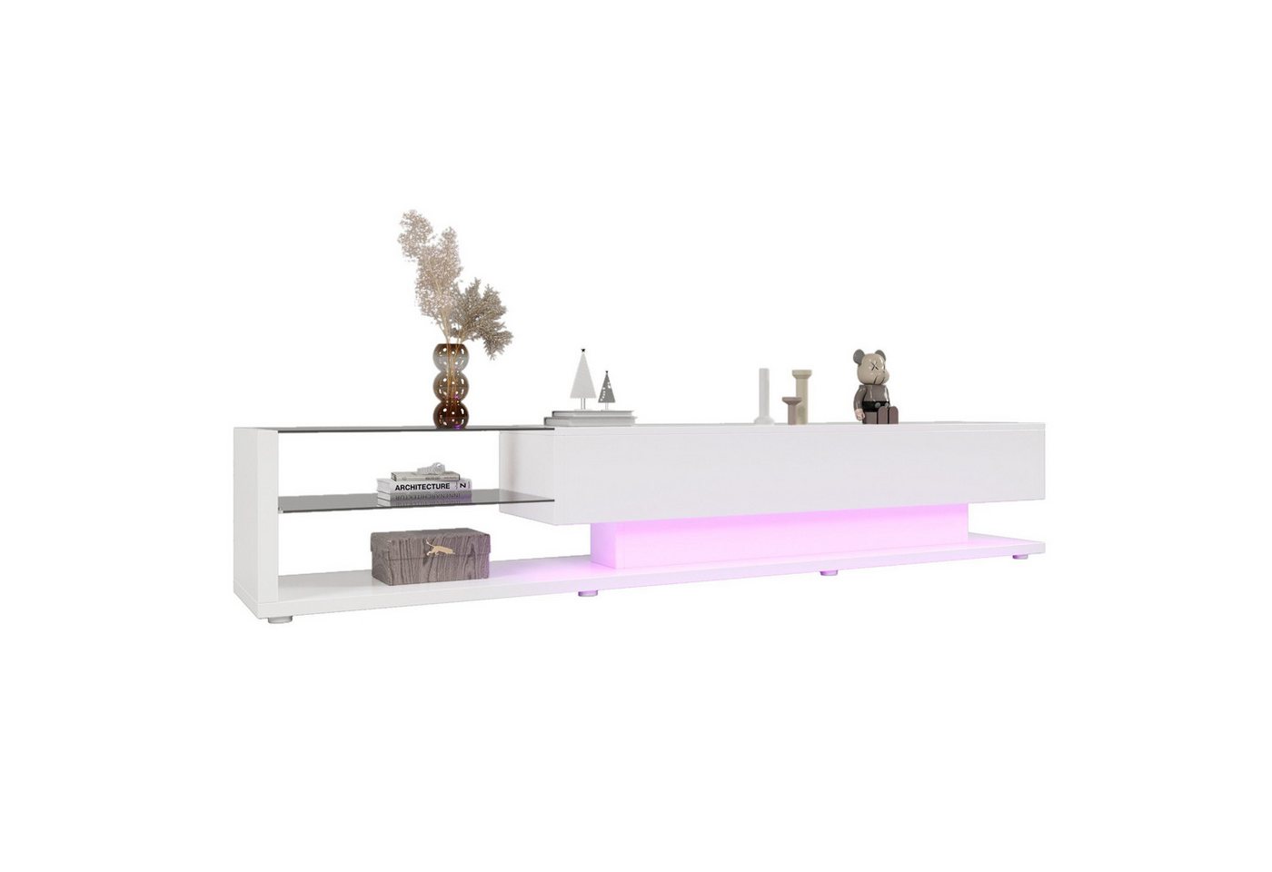SOFTWEARY Lowboard Breite 170 cm, stehend, Modernes TV-Board, TV-Schrank – Bild 2 von 5