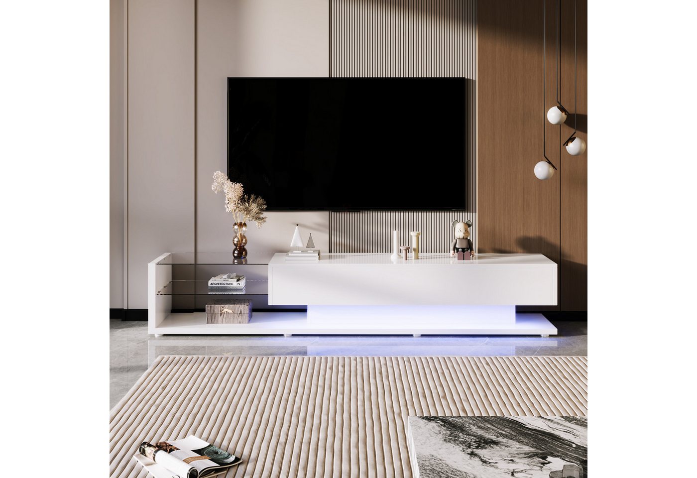 SOFTWEARY Lowboard Breite 170 cm, stehend, Modernes TV-Board, TV-Schrank – Bild 3 von 5
