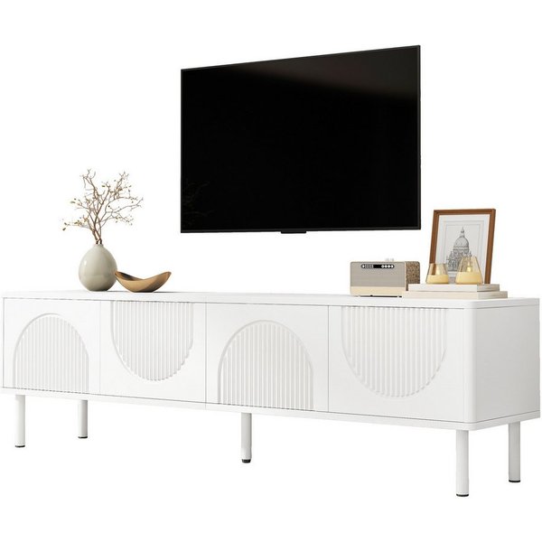 SOFTWEARY Lowboard Breite 180 cm, stehend, Modernes griffloses TV-Board, TV-Schrank