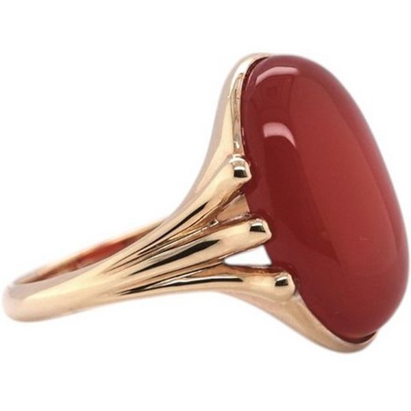 Sogni d'oro Fingerring mit Carneol, Silber 925 vergoldet