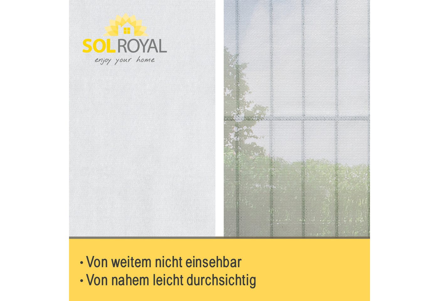 Sol Royal Balkonsichtschutz Balkon Sichtschutz blickdichte Balkonumspannung 90x500 cm, Weiß Schutz für Balkon Geländer Sichtschutz Abdeckung mit Ösen und Kordel – Bild 4 von 5