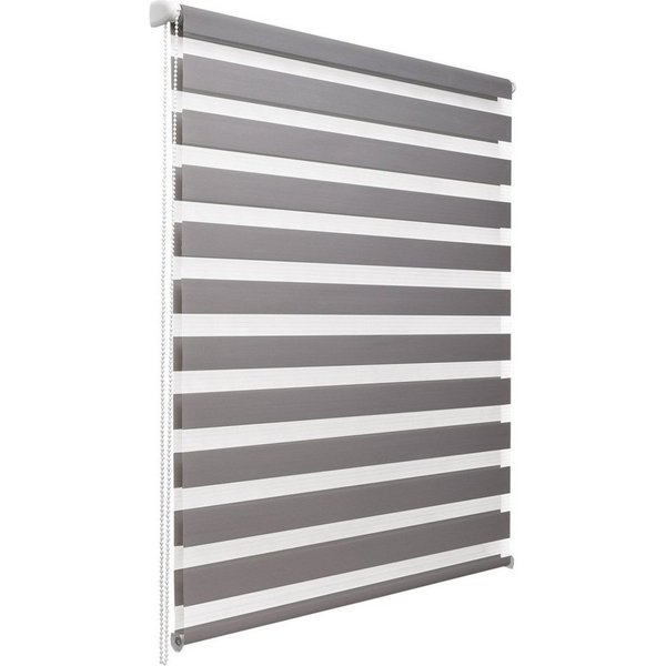 Doppelrollo Doppelrollo SolDecor DL2, 40x150cm, Grau – Klemmfix ohne Bohren, Sol Royal, Fensterrollo Innen Rollos für Fenster ohne Bohren Sicht & Sonnenschutz