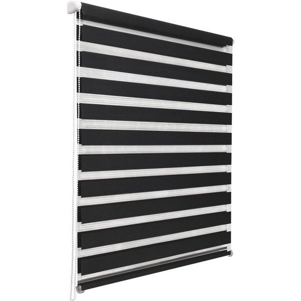 Doppelrollo Doppelrollo SolDecor DL2, 40x150cm, Schwarz – Klemmfix ohne Bohren, Sol Royal, Fensterrollo Innen Rollos für Fenster ohne Bohren Sicht & Sonnenschut