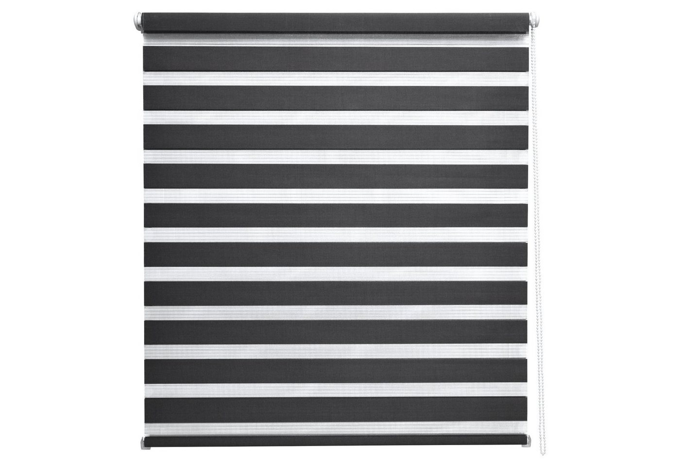 Doppelrollo Doppelrollo SolDecor DL2, 40x150cm, Schwarz – Klemmfix ohne Bohren, Sol Royal, Fensterrollo Innen Rollos für Fenster ohne Bohren Sicht & Sonnenschut – Bild 2 von 5