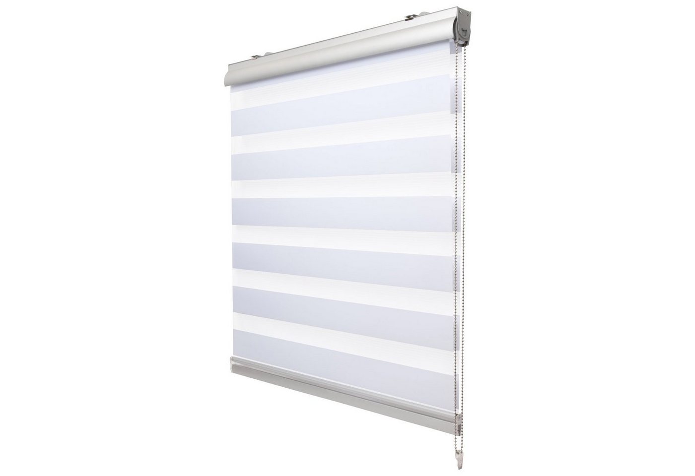 Rollo Doppelrollo SolDecor DK9, 60x160cm, Weiß – Klemmfix ohne Bohren, Sol Royal, für Fenster – inkl. Klemmfix Träger, Kassetten Doppelrollo – Bild 2 von 5